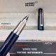 Perfect Replica Montblanc Stainless Steel Clip Dark Blue M Marc Rollerball Pen (7)_th.jpg